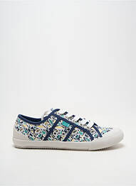 Baskets bout rond talon plat jusqu'à 3cm bleu TBS femme