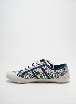 Baskets bout rond talon plat jusqu'à 3cm bleu TBS femme
