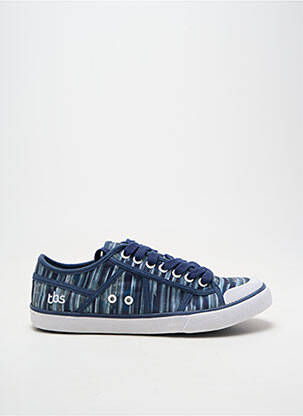 Baskets bout rond talon plat jusqu'à 3cm bleu TBS femme