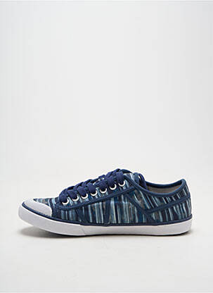 Baskets bout rond talon plat jusqu'à 3cm bleu TBS femme