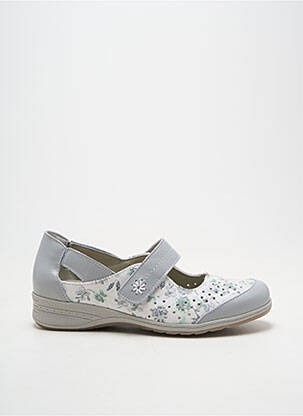 Ballerines fermeture scratch talon plat jusqu'à 3cm gris SUAVE femme