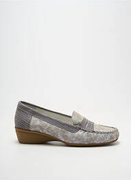 Mocassins tissage satiné talon plat jusqu'à 3cm or J.METAYER femme