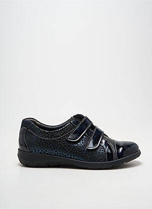 Chaussures de confort tissage satiné talon plat jusqu'à 3cm bleu SUAVE femme
