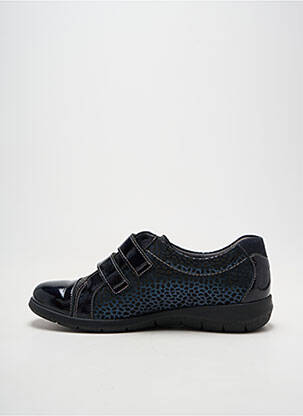 Chaussures de confort tissage satiné talon plat jusqu'à 3cm bleu SUAVE femme