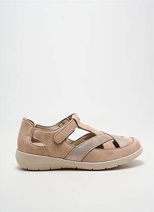 Chaussures de confort tissage satiné talon plat jusqu'à 3cm beige SUAVE femme