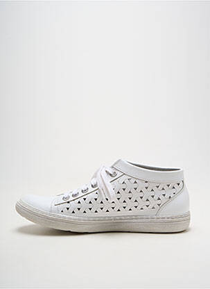 Baskets bout rond talon plat jusqu'à 3cm blanc CHACAL femme