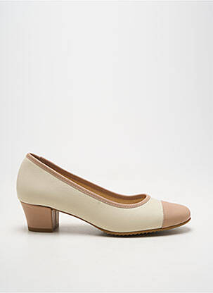 Escarpins talon bottier talon de 4 à 6cm beige D'CHICAS femme
