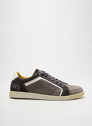 Baskets matière lisse bout rond gris REDSKINS homme