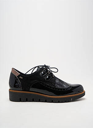 Derbies matière lisse talon plat jusqu'à 3cm noir GEO-REINO femme