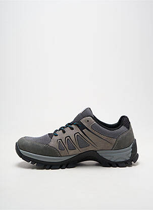 Baskets tissage satiné talon de 4 à 6cm gris RIEKER femme