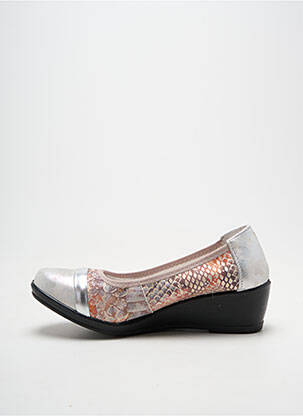 Escarpins tissage satiné talon de 4 à 6cm argent INEA femme