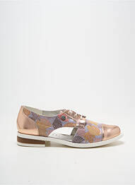 Derbies tissage satiné talon plat jusqu'à 3cm beige INEA femme