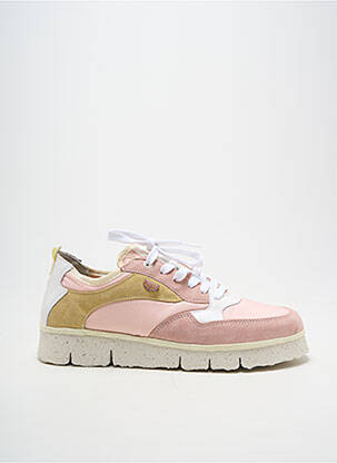 Baskets bout rond talon plat jusqu'à 3cm rose ON FOOT femme