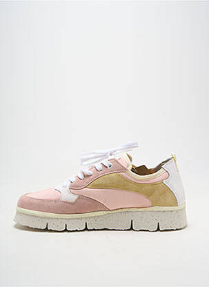Baskets bout rond talon plat jusqu'à 3cm rose ON FOOT femme