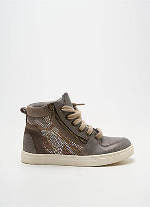 Bottines/boots tissage satiné bout rond gris SK8 fille