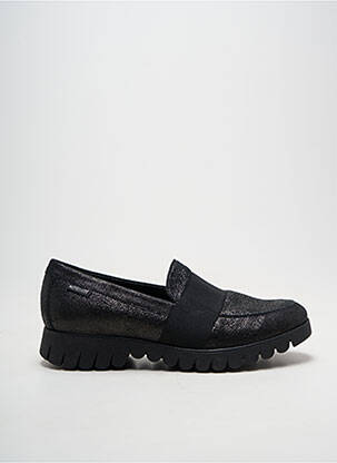 Mocassins tissage satiné talon plat jusqu'à 3cm noir MEPHISTO femme