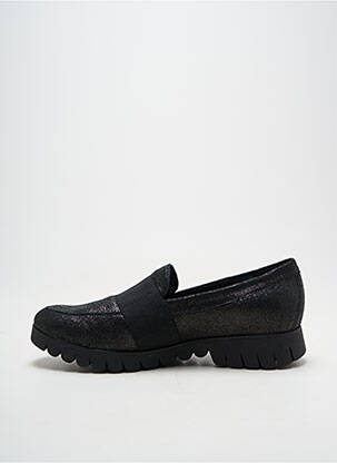 Mocassins tissage satiné talon plat jusqu'à 3cm noir MEPHISTO femme
