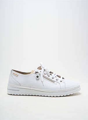 Baskets fermeture zip et lacets talon plat jusqu'à 3cm blanc MEPHISTO femme