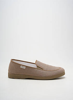 Chaussons/pantoufles bout rond bout rond marron LA MAISON DE L'ESPADRILLE homme