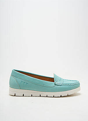 Mocassins bout rond talon plat jusqu'à 3cm vert COTEMER femme