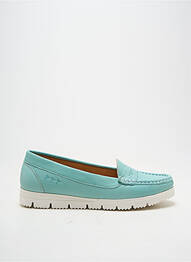Mocassins bout rond talon plat jusqu'à 3cm vert COTEMER femme