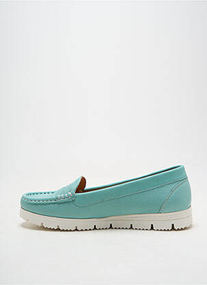 Mocassins bout rond talon plat jusqu'à 3cm vert COTEMER femme