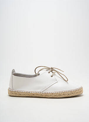 Espadrilles fermeture lacets talon plat jusqu'à 3cm blanc LA MAISON DE L'ESPADRILLE femme