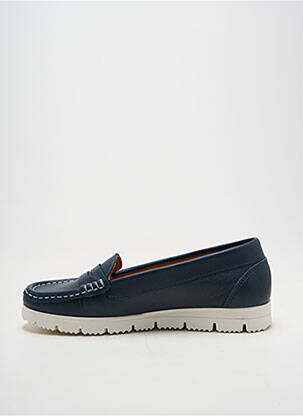 Mocassins bout rond talon plat jusqu'à 3cm bleu COTEMER femme