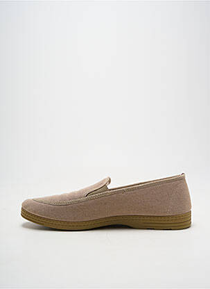 Chaussons/pantoufles bout rond bout rond beige LA MAISON DE L'ESPADRILLE homme