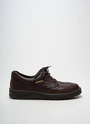 Baskets tissage satiné bout rond marron MEPHISTO homme