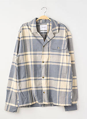 Chemise manches longues coupe droite bleu LES DEUX COPENHAGUE homme