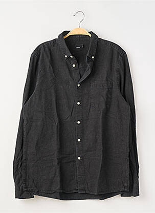 Chemise manches longues coupe droite noir ASOS homme