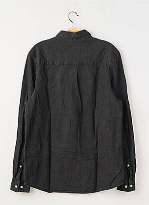 Chemise manches longues coupe droite noir ASOS homme