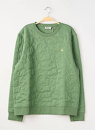 Pull col rond manches longues vert FAGUO homme