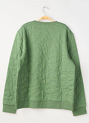 Pull col rond manches longues vert FAGUO homme