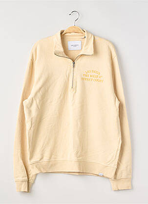 Sweat-shirt broderie manches longues beige LES DEUX COPENHAGUE homme