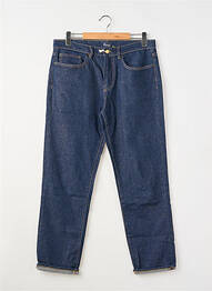 Jeans coupe droite fermeture zippée sous rabat boutonné taille normale bleu FAGUO homme