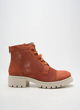 Bottines/boots talon bas talon de 4 à 6cm orange DORKING femme