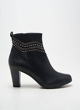 Bottines/boots tissage satiné talon de 7 à 9cm noir DORKING femme