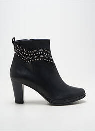 Bottines/boots tissage satiné talon de 7 à 9cm noir DORKING femme