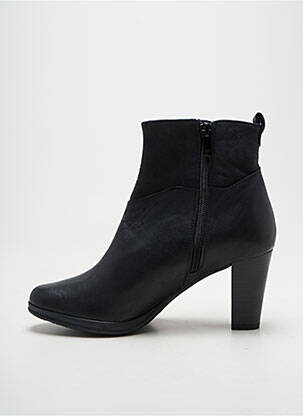 Bottines/boots tissage satiné talon de 7 à 9cm noir DORKING femme