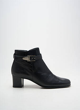 Bottines/boots tissage satiné talon de 4 à 6cm noir ARTIKA SOFT femme