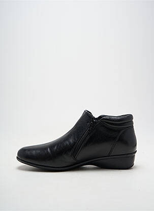 Bottines/boots tissage satiné talon de 4 à 6cm noir LUXAT femme