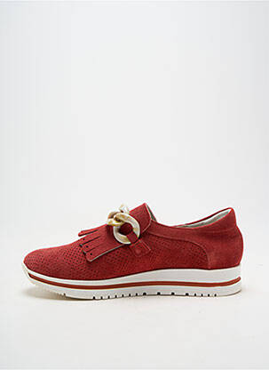 Mocassins bout rond talon plat jusqu'à 3cm rouge DORKING femme