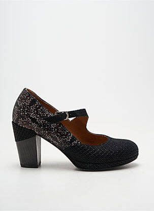 Escarpins tissage satiné talon de 7 à 9cm noir LIBRE COMME L'AIR femme