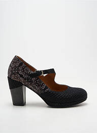 Escarpins tissage satiné talon de 7 à 9cm noir LIBRE COMME L'AIR femme