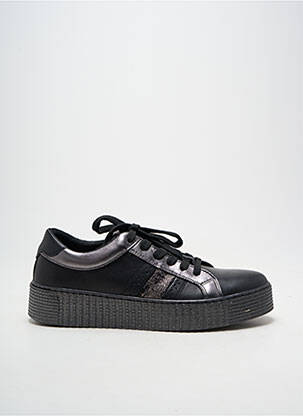 Baskets tissage satiné talon de 4 à 6cm argent REBELLES femme