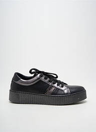 Baskets tissage satiné talon de 4 à 6cm argent REBELLES femme