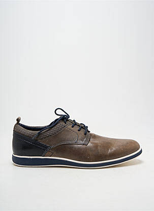 Baskets tissage satiné bout rond bleu HIPNESS homme