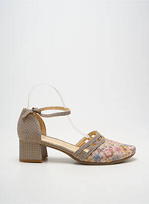 Sandales/nu pieds fermeture bride(s) talon de 4 à 6cm beige LIBRE COMME L'AIR femme
